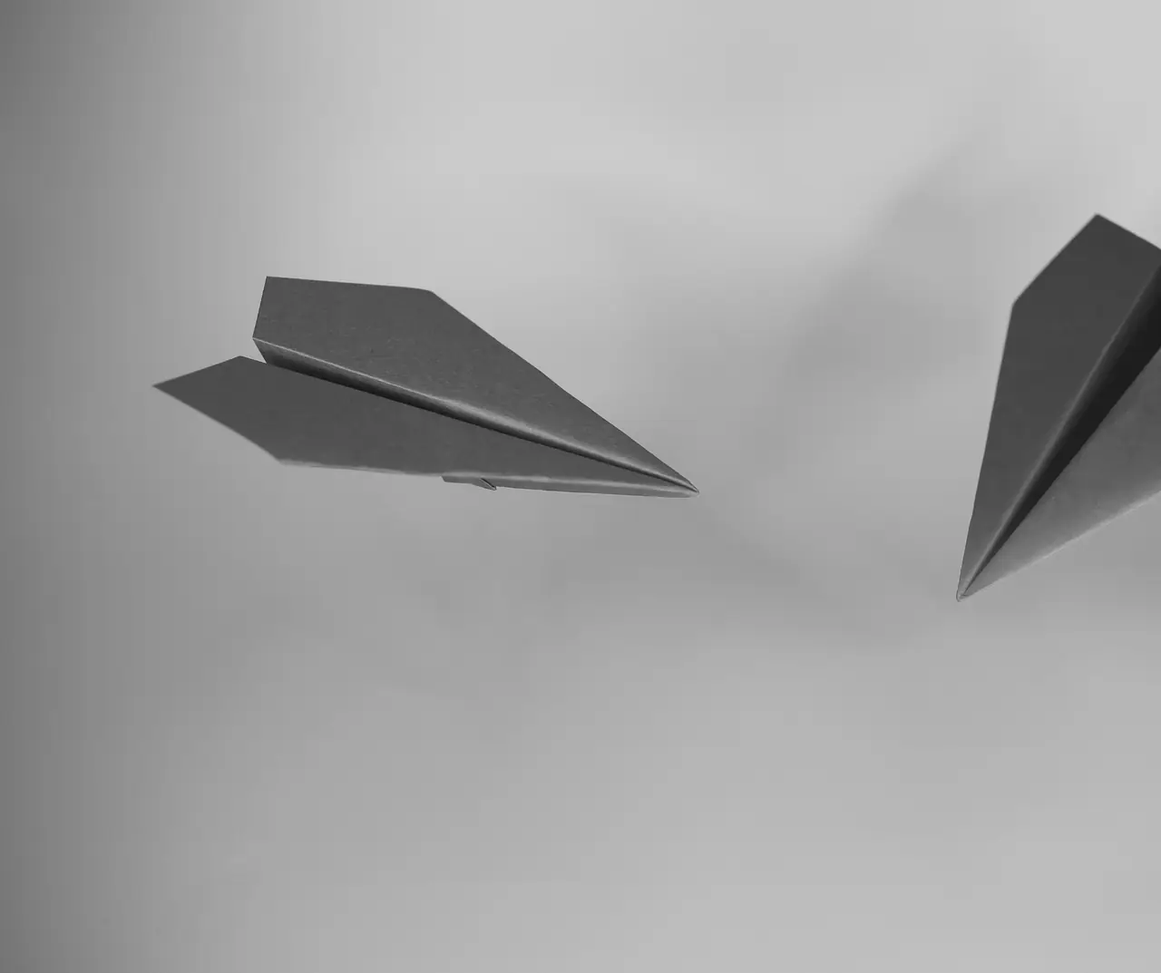 A paper airplane